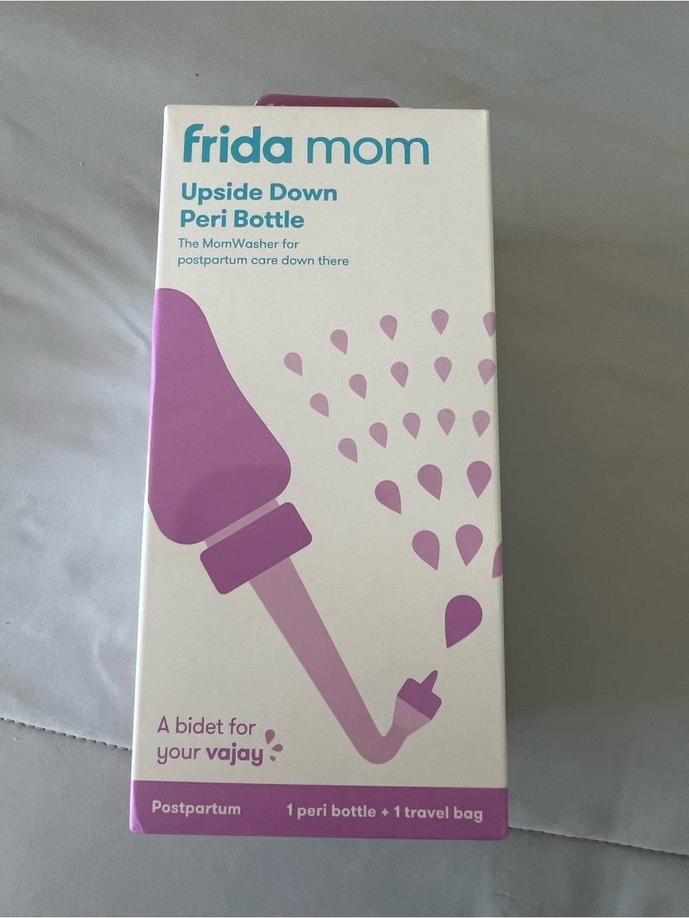 frida mom Upside Down Peri Bottle — Pink Postpartum Peri Bottle